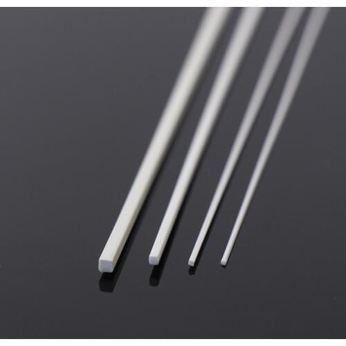 100pcs ABS Plastic White Square Rod Stick for Architecture Model Making Styrene 500mm Long 0.5-2mm