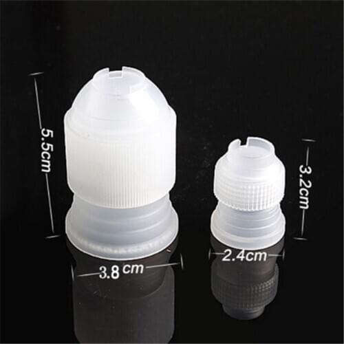 2pcs Small/Large Size Coupler Adaptor Icing Piping Nozzle Bag Cake Flower Pastry Decoration Pastry Tools Cream Dessert Tools