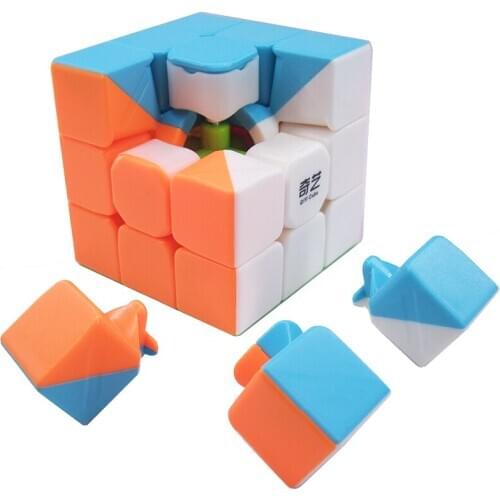QiYi Warrior W 5.6 cm Magic Cube 3x3x3 Puzzle Cube Stickerless Professional Competition Speed Cube Educational Toys for Kid