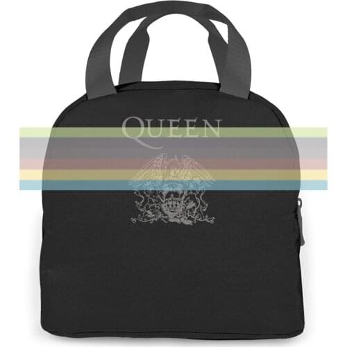 Queen Greatest Hits Freddie Mercury Rock Licensed Print Brand Interesting women men Portable insulated lunch bag adult