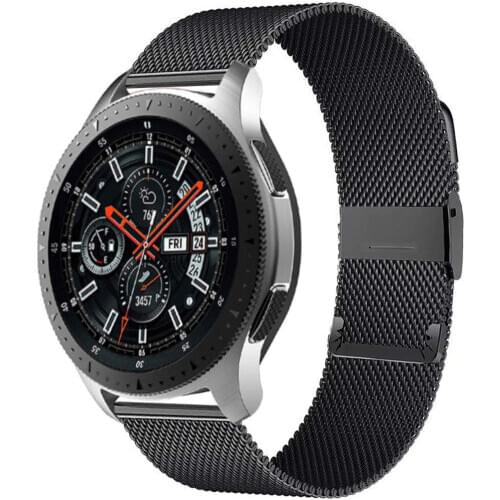 22mm 20mm Milanese steel watchstrap for Samsung Galaxy Watch 46mm 42mm watchband wristband for huami Amazfit Stratos 3 Bracelet