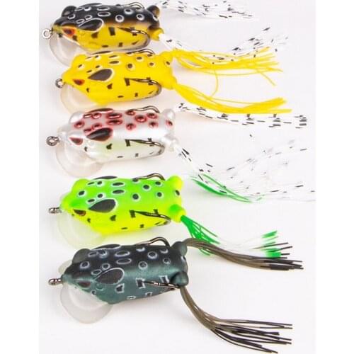 Fishing Lures 5 Colors High Quality Bionic Lure for Fishing Thickened Silicone Simulated Toad Fish Bait Fishing Accessories