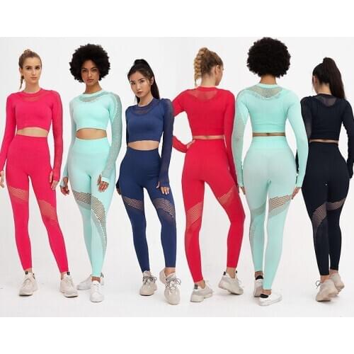 Tracksuit for women yoga set seamless sportwear womens tracksuits sports tops gym clothing 2 pieces set women yoga leggings