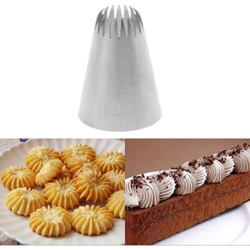 Cake Head Metal Icing Piping Nozzles Stainless Steel Cake Cream Decor Tip 1pc
