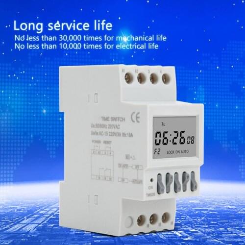 TM626 Power Switch Timer Smart Timer Switch Time Control Relay Din Rail Mount AC220V Time Clock Switch