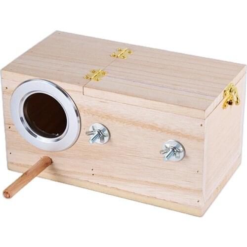 Birds Breeding Box Wooden Parakeet Nesting Box Cage House For Cockatiel Lovebirds Budgie Finch Canary