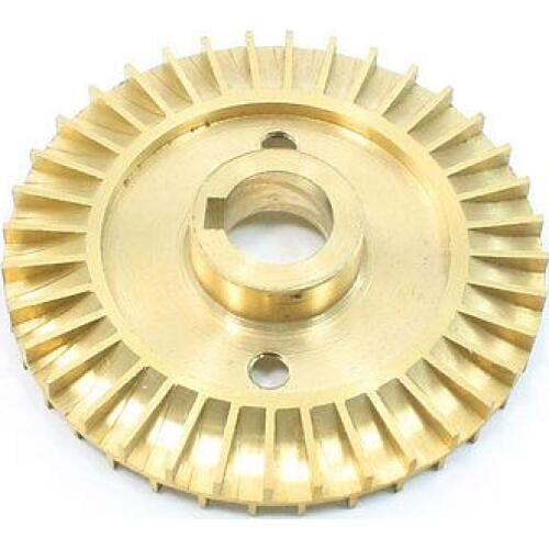 Water Pump Spare Part Solt Hole Double Side Brass Impeller Wheel 60mm Dia