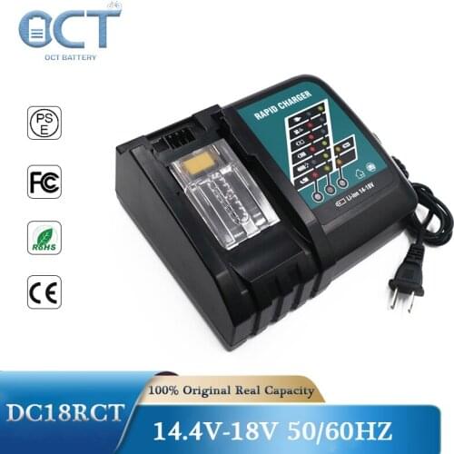 For Makita DC18RCT Ch02 BL1830 BL1840 DC14SA DC18SC DC18RD 14.4V-18V 50/60HZ Lithium-ion New Rechargeable Battery Charger
