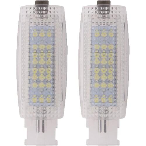 2 Pieces Auto Car Interior Visor Vanity Mirror White LED Light For VW for Golf for Jetta