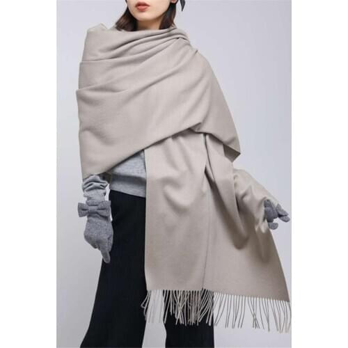 Large size 100% goat cashmere women fashion high grade thick warm scarf shawl pashmina 220x70cm bule 6color retail wholesale