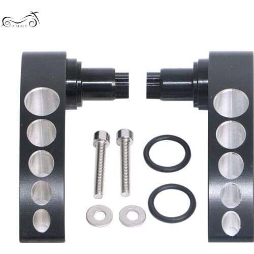 1Pair Motorcycle Black CNC Aluminum Saddlebag Latch Lever Lid Lifter For Harley Touring Electra Street Tri Glide 2014-2018