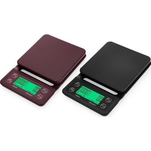 2 Pcs Drip Coffee Scale With Timer Portable Electronic Digital Kitchen Scales High Precision 3kg/0.1g 5kg/0.1g Wholesale X2
