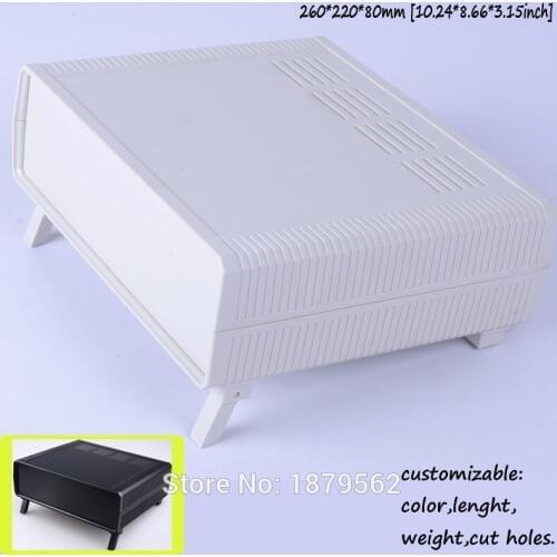 [2 colors] 260*220*80mm abs plastic electronic project cases housing DIY junction box PLC control box switch distribution box