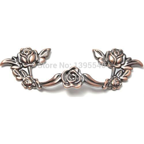 2x 128mm Antique Kitchen Cabinet Drawer Handle Furniture Hardware Closet Hnadles Copper Vintage Cupboard Knob &Handles Bar Pulls