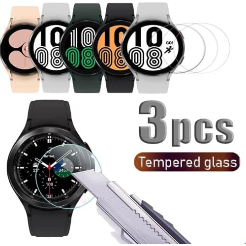 3pcs 9H Tempered Glass Screen Protectors for Samsung Galaxy Watch 4 40/44mm Classic 42/46mm Watch 4 Glass Protecor Sensitive