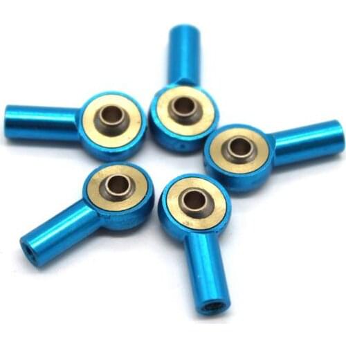 5pcs/lot Aluminum Blue M3 Link Tie Rod End Ball Joint for 1/10 RC Rock Crawler Truck