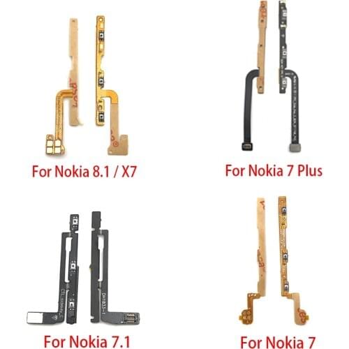 5Pcs/Lot, Power On Off Volume Side Button Key Flex Cable For Nokia 2 3 5 6 7 8 2.1 3.1 5.1 6.1 Plus 7.1 8.1 Replacement Parts