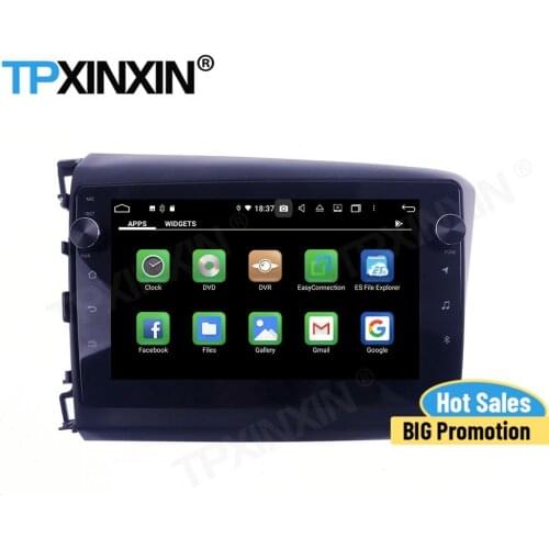 Carplay Car Radio Stereo 2 Din Stereo With Screen Control Android For Honda Civic 2011 2012 2013 2014 2015 GPS Player Audio Unit