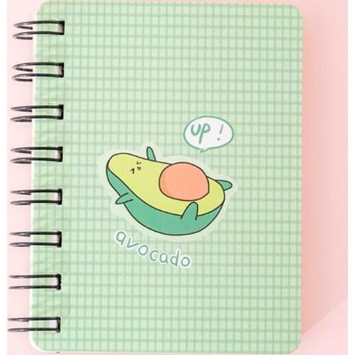 4pcs Avocado Spiral Coil Notebook Blank Paper Journal Diary Planner Notepad School Supplies Stationery Gift