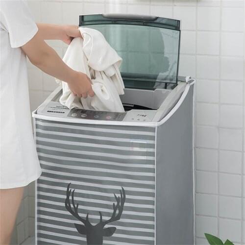 Drum Washing Machine Cover Waterproof Case Dust Cover Front Loading Washing Machine Cover Household Accessories