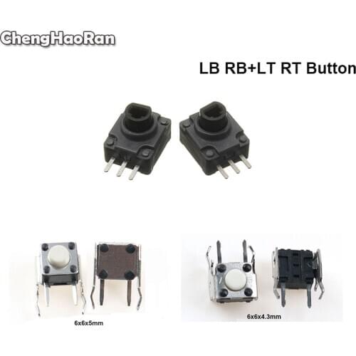 ChengHaoRan 2pcs for Microsoft Xbox 360 Controller RB LB&LT RT Bumper Button Switch Repair Parts Kits Game Accessories