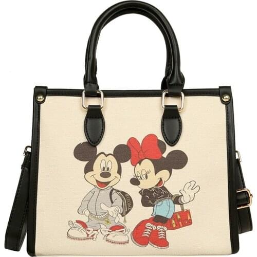 Disney canves mickey mouse shoulder bag Minnie messenger bag cartoon canves fashion lady handbag cartoon shopping bag
