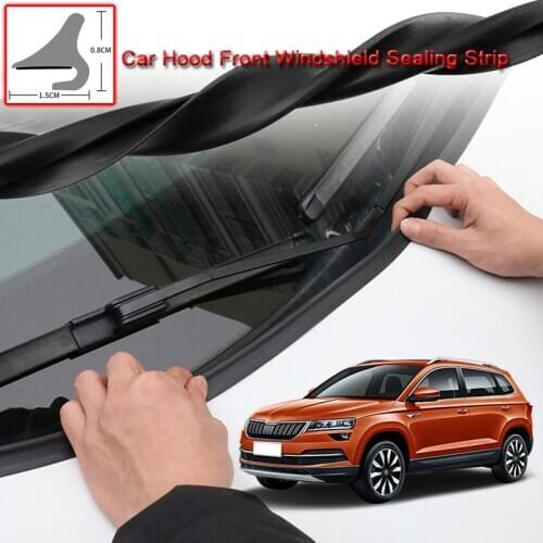 For Skoda Karoq 2017-2020 DIY Car Seal Strip Windshied Spoiler Filler Protect Edge Weatherstrip Strips Sticker Auto Accessories