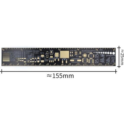 10x PCB Reference Ruler v2 - 6" PCB Packaging Units for Electronic Engineers 15cm 10pcs