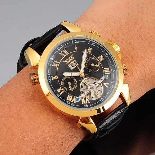 FORSINING Men's Watch With Leather Strap