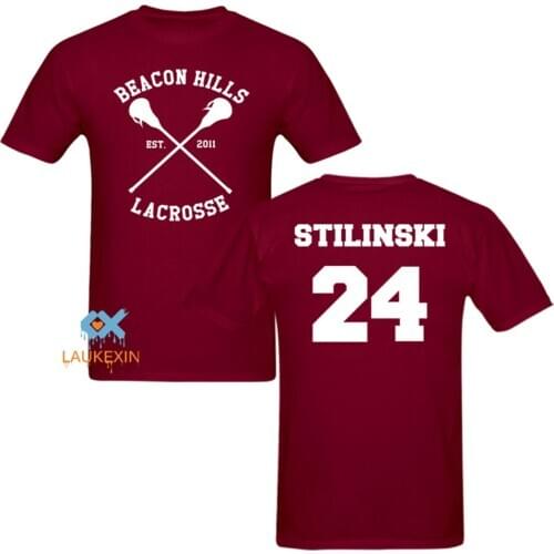 BEACON HILLS LACROSSE Stilinski 24 T shirt casual gift tee USA Size
