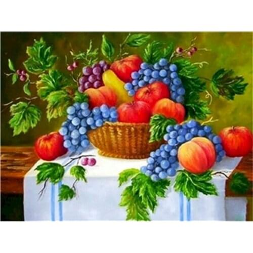 GATYZTORY 5D Diamond Painting Squirrel Fruits Diamond Embroidery Cross Stitch New Arrival Mosaic Home Decor