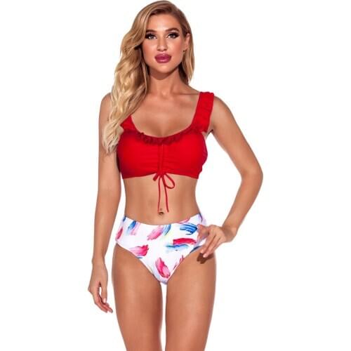 New Sexy Bandeau Push Up Brazilian Bikini Set Vest Type Bikinis Women Fringe Swimsuit Drawstring Swimwear Bathing Suits Biquini