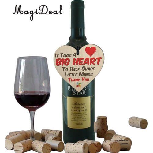 MagiDeal Heart Shape Wooden Piece Wood Gift Tag Embellishment Hanging Plaque 1