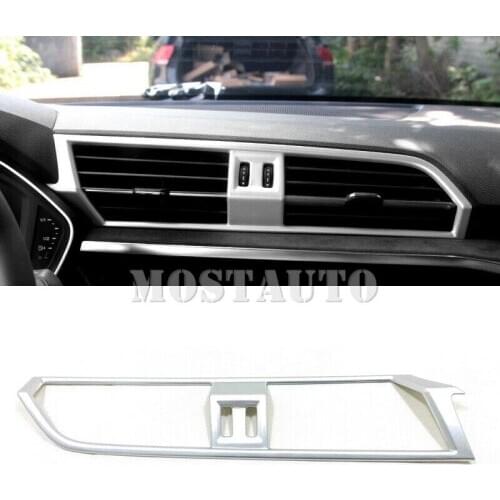 For Audi Q3 (F3) 2019-2020 ABS Matt Interior Middle Air Vent Outlet Cover Trim 1pcs Car Accessories Interior Car Decor Car Trim