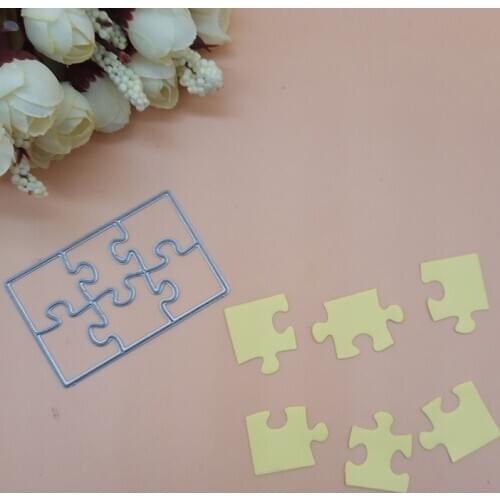 Metal cutting die Rectangle puzzle Jigsaw Cut Dies Stencils For DIY Scrapbooking Card Album Photo Decoration
