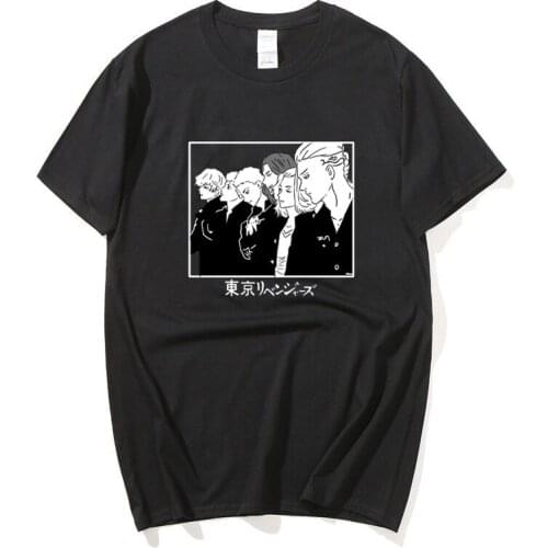 Fashion Japanese Summer Anime Tokyo Revengers Print T-shirt Harajuku Mens t shirt Short Sleeve Streetwear Plus size Tshirt