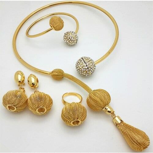 ZuoDi Fashion African Beads jewelry set Dubai Gold-color jewelry brand Costume Bridal Acessories women wedding Jewelry Sets