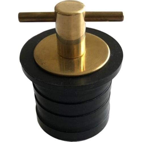 Marine 1-1/4inch Brass Snap Plug, Snap-Tite Boat Bailer Plug Bailer and Baitwell Drains