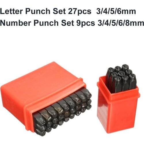 Number & Letter Punch Set Alpha Numeric Carbon Steel Punches Craft Black 4/5mm