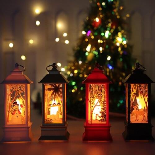 New Year 2022 Xmas Tree Lantern Led Candle Tea Light Christmas Decorations for Home ChristmasOrnaments Santa Claus Lamp Navidad