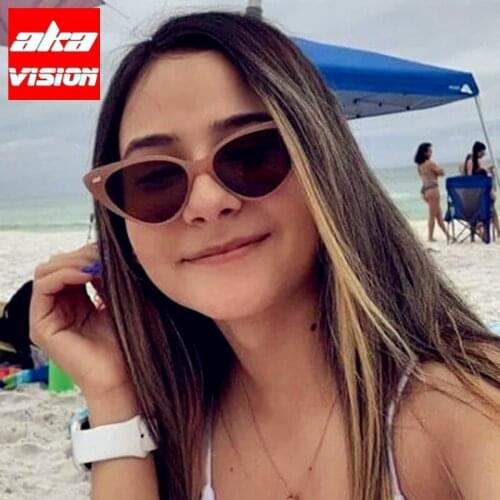 AKA VISION Cateye Sunglasses Women Retro Triangle Gradient Eyeglasses Women Classic Glasses Oculos Vintage Gafas De Sol Mujer