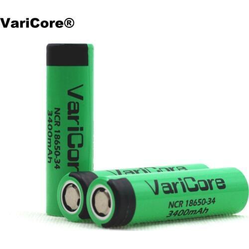 VariCore Original New 18650 3400mAh lithium Rechargeable battery NCR18650-34 for Flashlight batteries