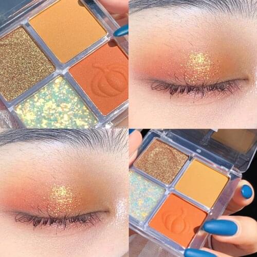 4 Colors Mashed Potato Eyeshadow Palette Glitter Sequins Waterproof Makeup Pallete Shimmer Eye Shadow Pearlescent Pigment