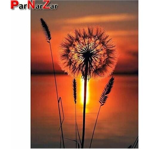ParNarZar 5D DIY Diamond Painting Kits - Dandelion in the Sunset - For Home Wall Decorations