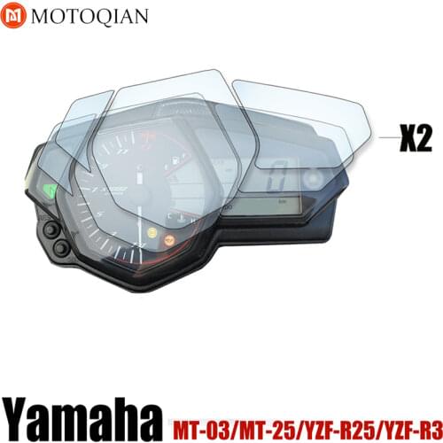 For Yamaha MT-03 MT-25 YZF-R25 YZF-R3 MT03 MT25 MT 03 25 YZF R25 R3 Cluster Screen Scratch Protection Film Dashboard Protector