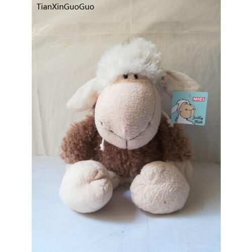 About 35cm cartoon sheep plush toy lovely sheep with hat soft doll pillow toy Christmas gift b1465
