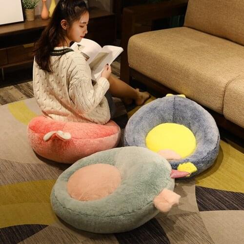 60*55cm Fuzzy Seat Cushion PP Cotton Stuffed Decor Plant Pillow Winter Warm Plush Sofa for Bed Chair Kids