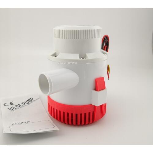 3500GPH boat bilge pump 24v dc 12v high pressure submersible water pump kayak rule water electric 12 volt