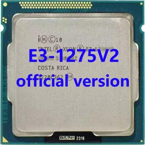E3-1275V2 Official Version Intel Xeon E3 1275V2 CPU Processor 3.5Ghz/3.9Ghz 4-Core 8MB Cache 77W LGA1155 For B75/H61 Motherboard