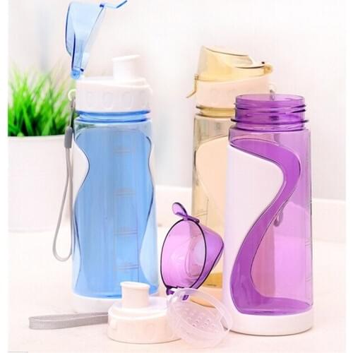Durable 3 Color 700ml Water Bottle Outdoor Sports Health Flesh Fruit Lemon Juice Drinking Bottle With Strap School Drinkware